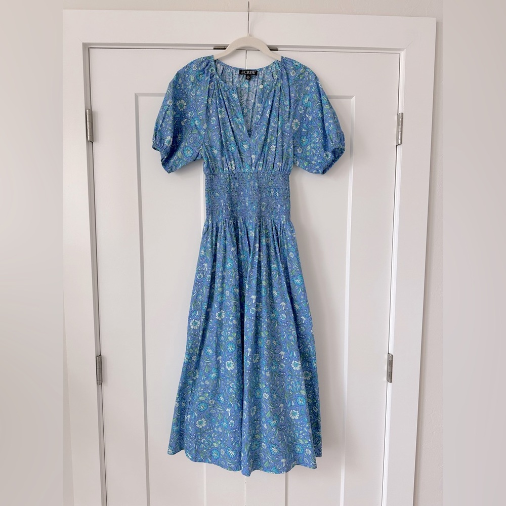 JCREW SMOCKED WAIST DRESS, XXS